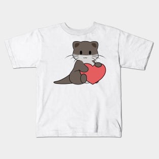 Otter Heart Kids T-Shirt